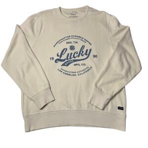 Lucky Brand Venice Beach Burnout Cream Sweater - Large